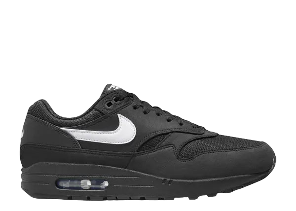 Nike Air Max 1 Black White Swoosh Side