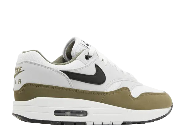 Nike Air Max 1 White Black Medium Olive Back