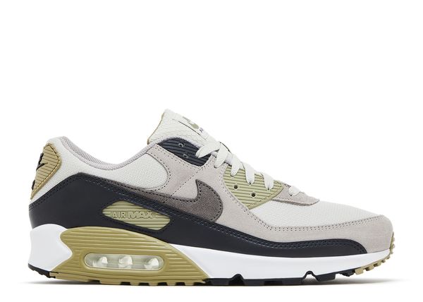 Nike Air Max 90 White Light Bone Neutral Olive Cave Stone Side