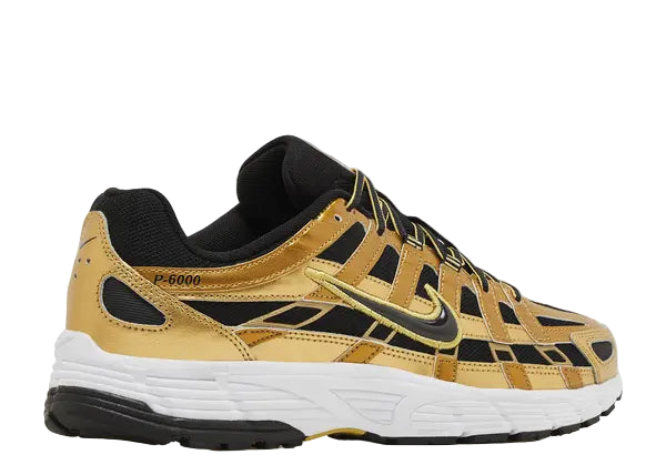 Nike P-6000 Metallic Gold Infinite Gold White Black Back
