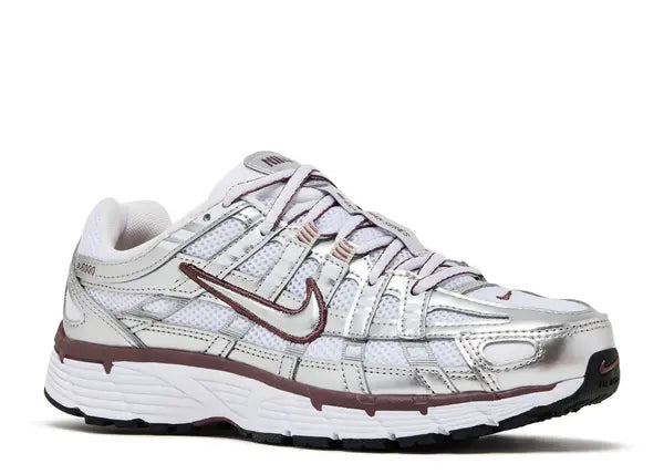 Nike P-6000 White Metallic Silver Tattoo Front