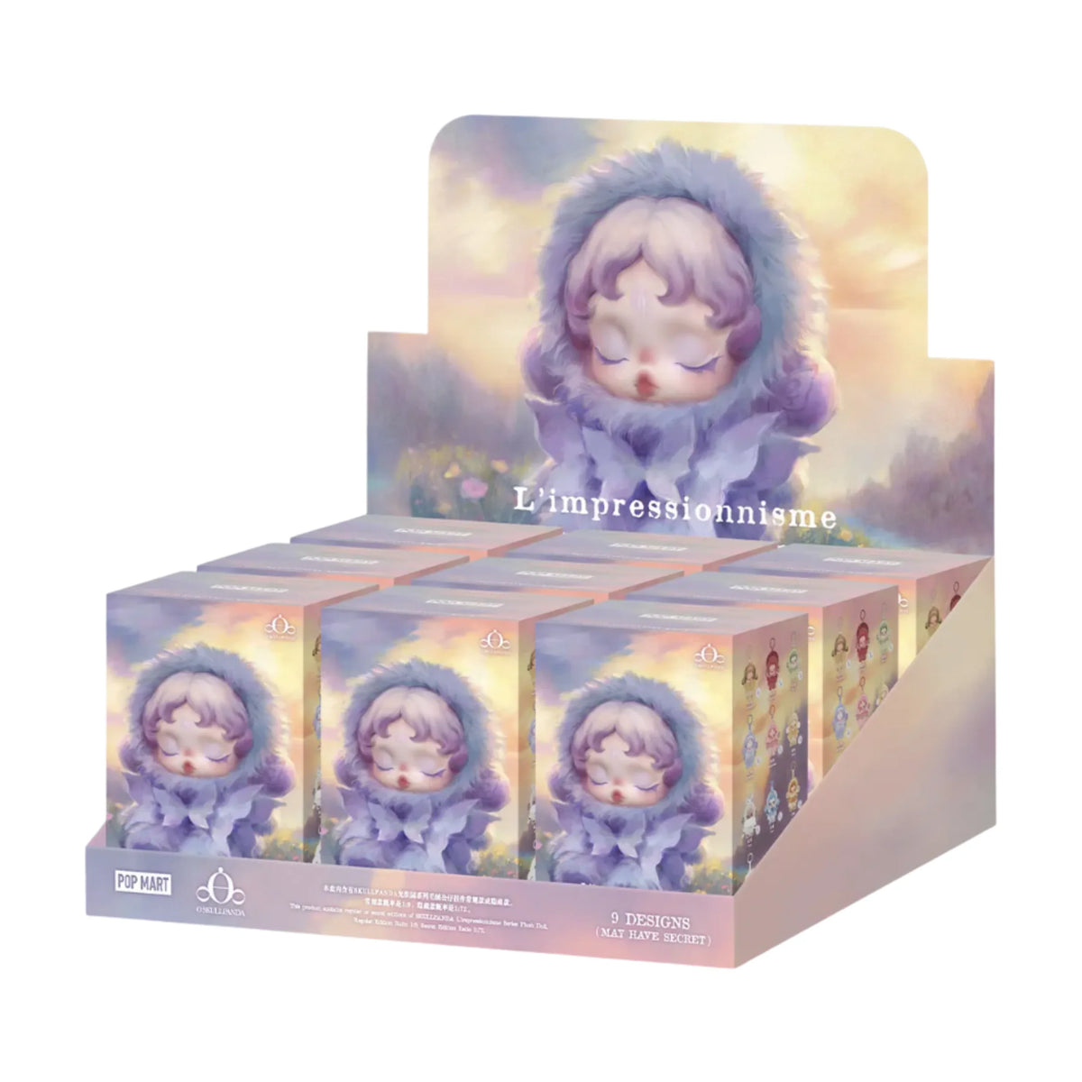 Pop Mart L'impressionnisme SKULLPANDA Series Case (9 Blind Box)