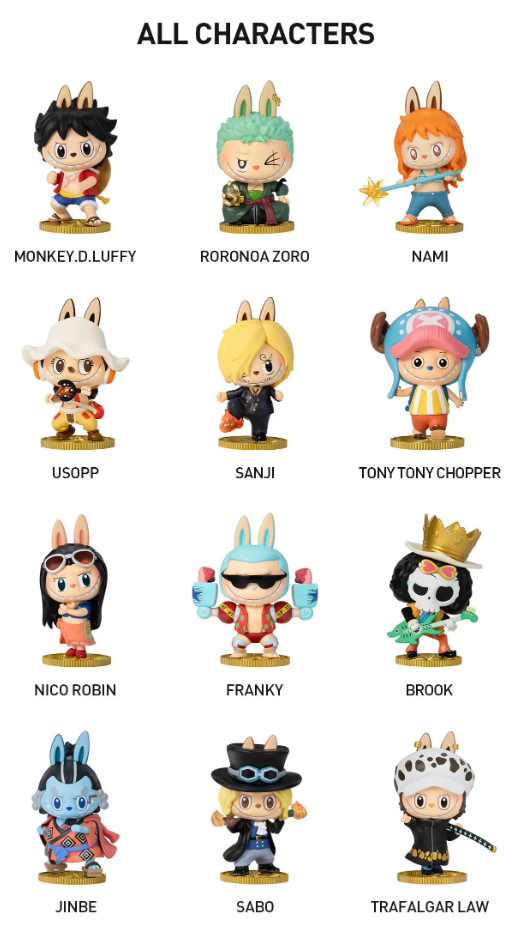 Pop Mart Labubu The Monsters x One Piece Series Blind Box All Figures