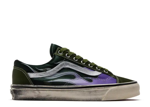 Vans LX Old Skool Archive Flame Green Side
