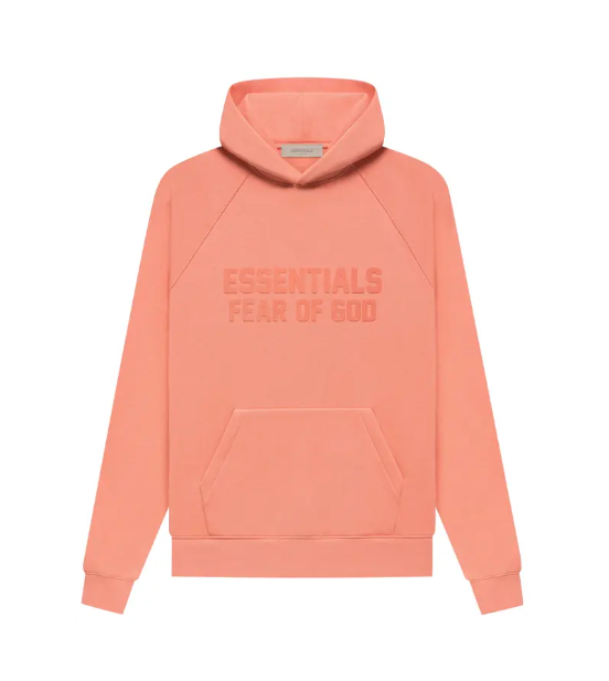 Fear of God Essentials Hoodie Coral Front
